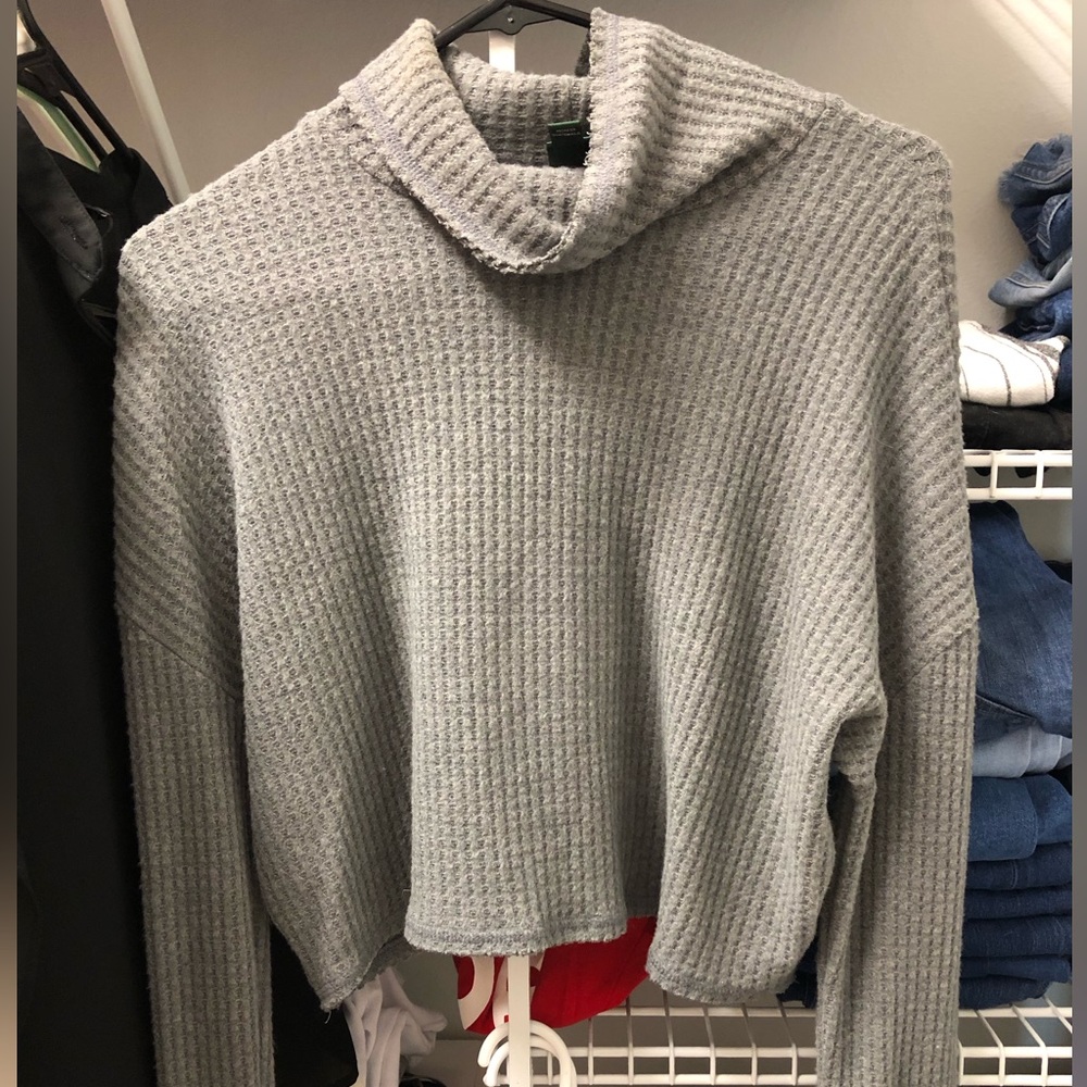 Wild Fable - Cropped - Gray Turtle Neck